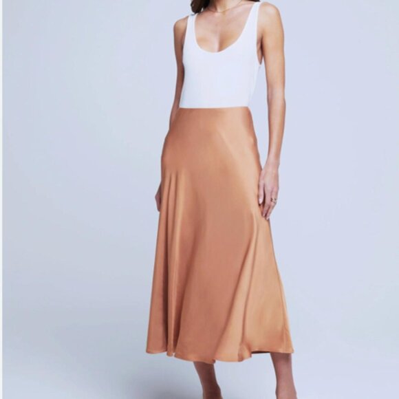 L'agence Women's Clarisa Maxi Skirt In Soft Tan. Worn once. Size S - Picture 2 of 8